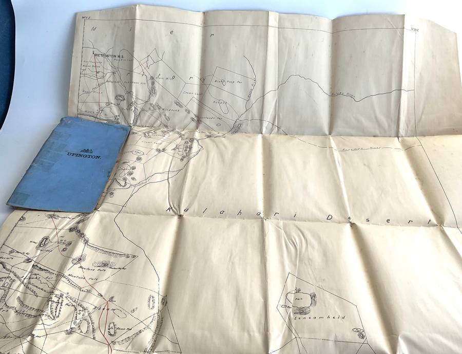 Old Canvas Map of Upington Area