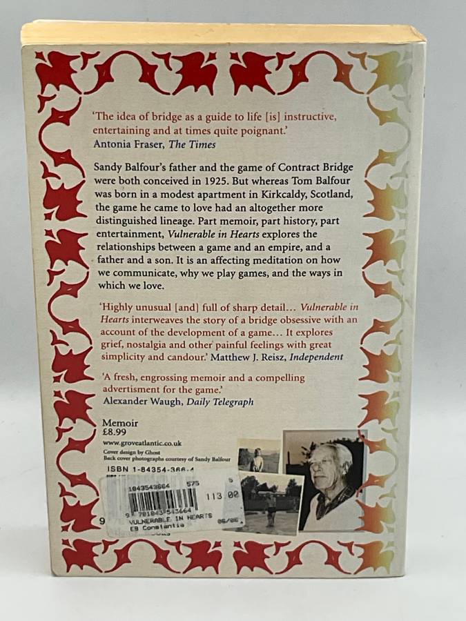Vulnerable in Hearts: A Memoir of Fathers, Sons and Contract Bridge by Sandy Balfour
