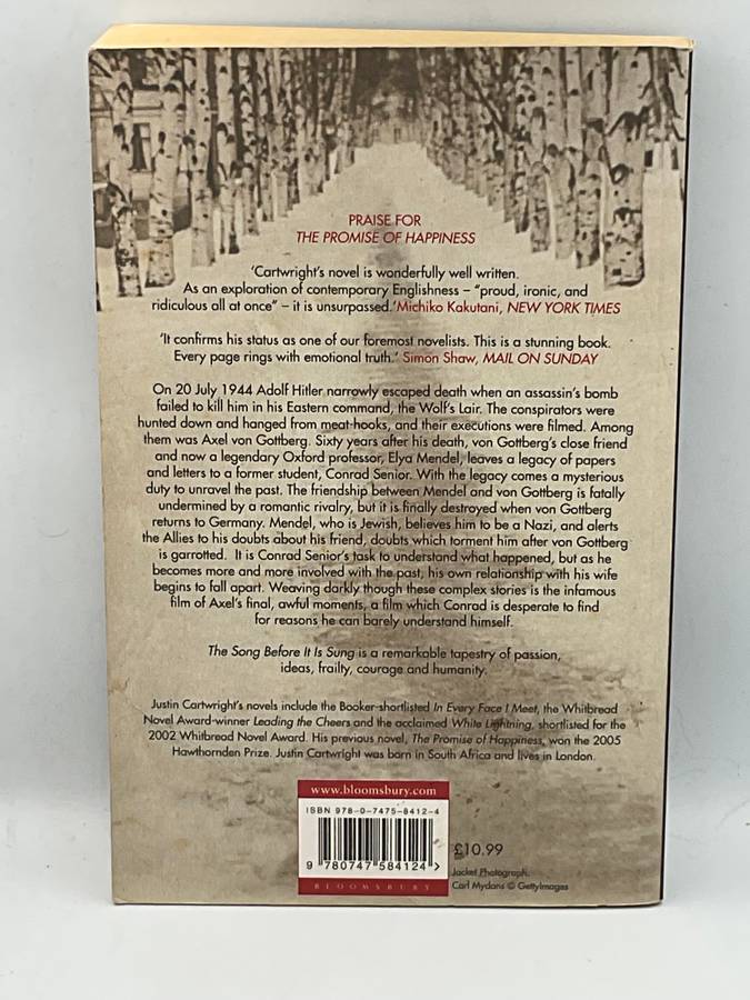 The Song Before It Is Sung - Justin Cartwright | Large Format Good Condition