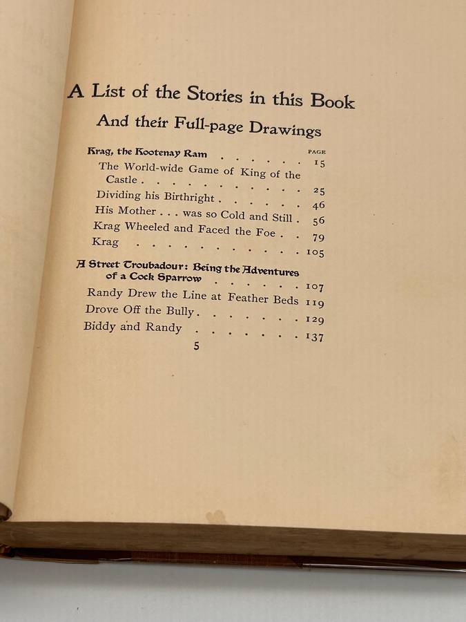 Lives of the Hunted ~ Ernest Thompson Seton 1911 |  Doings of Five Quadrupeds & Three Birds