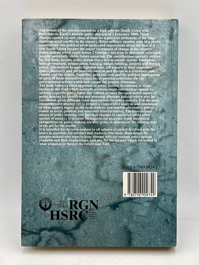 Policy Options for a New South Africa | Edited by Fanie Cloete, Lawrence Schlemmer & Daan van Vuuren