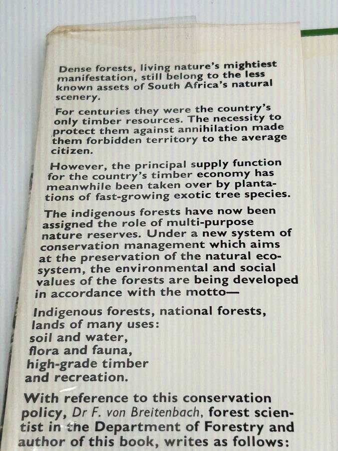 Southern Cape Forests And Trees - F Von Breitenbach - Hardcover Dept of Forestry 1974