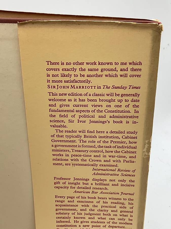 Cabinet Government by Sir Ivor Jennings
