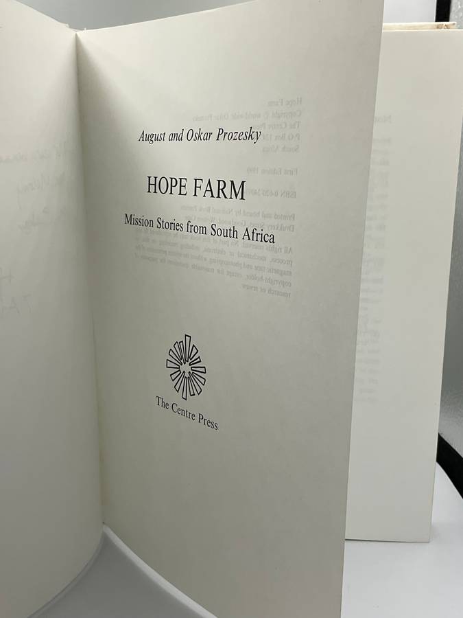 Hope Farm ~ Mission Stories from South Africa by August & Oskar Prozesky | Signed by Oskar