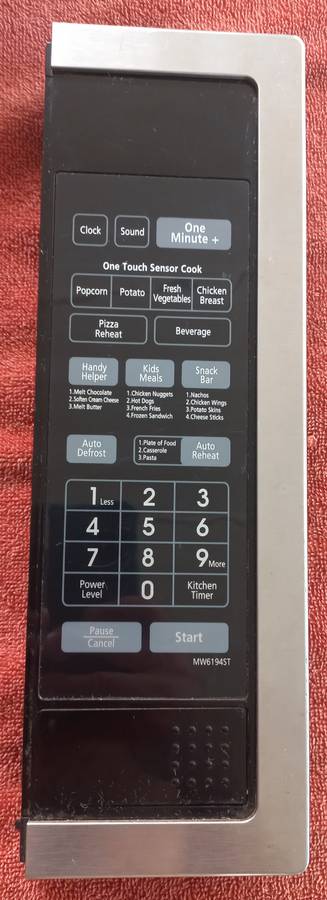 Samsung microwave oven pc board with touch control pad MW6194ST ME6194ST