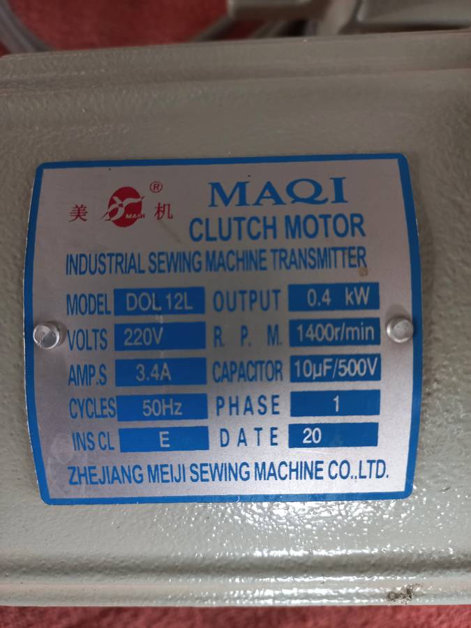 Industrial sewing machine clutch motor with start and stop 220v DOL 12L 0.4kw 1400rpm
