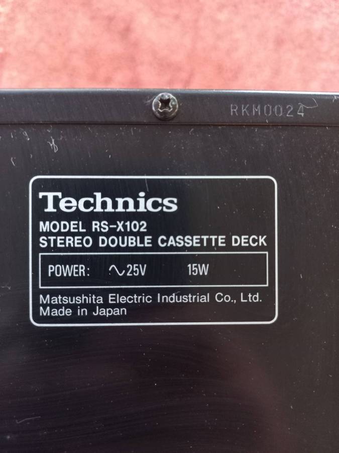 Technics RS-X102 Stereo Cassette Deck
