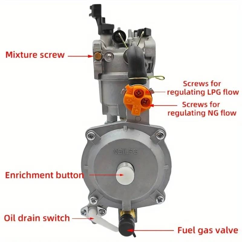 Duel fuel LPG gas / Petrol carburator for petrol motors and generators - see discription & photos