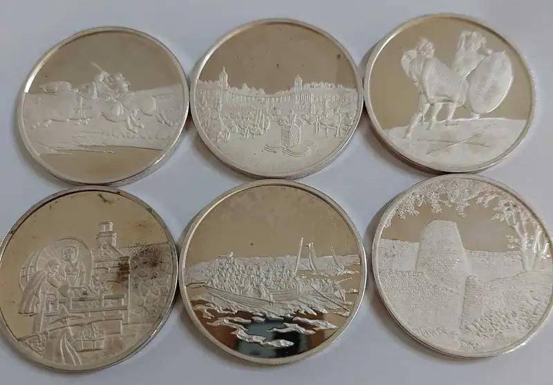 6 x 925 Sterlling Silver coins Pioneers of Southern Africa Historical Mint 1 Bidder take them all