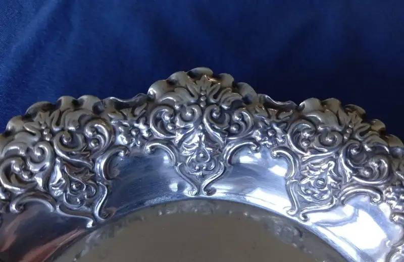 Solid Sterling Silver Dish Sheffield 1895 85.8 grams