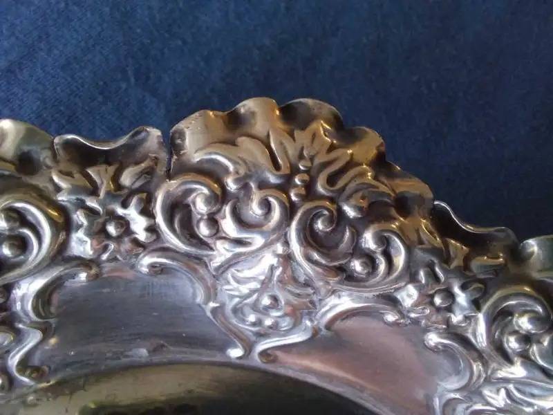 Solid Sterling Silver Dish Sheffield 1895 85.8 grams