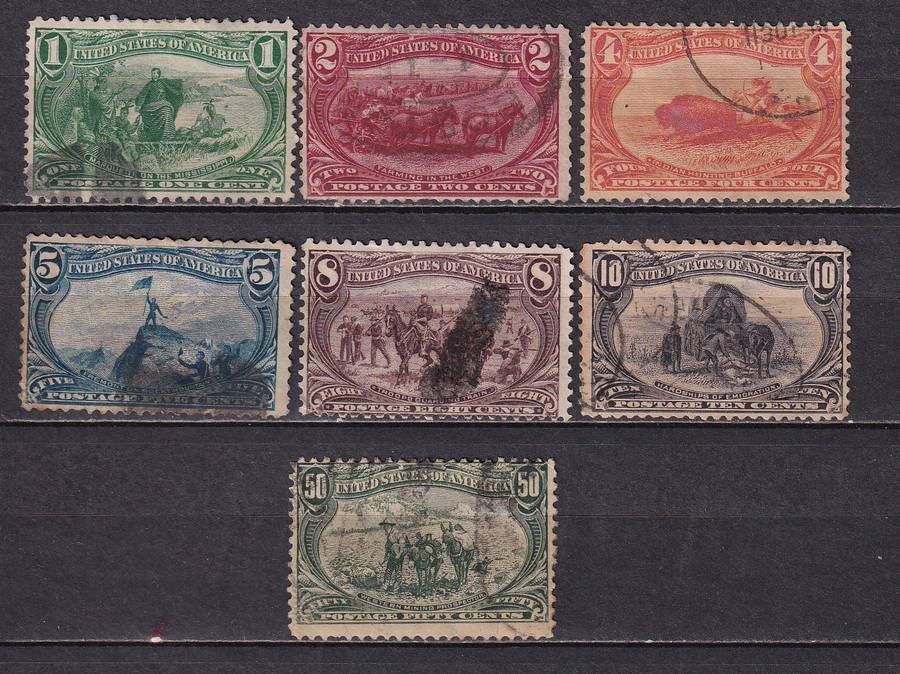 USA 1898 Trans  -Mississippi Exposition part set, used            (SG 291-297, £125)