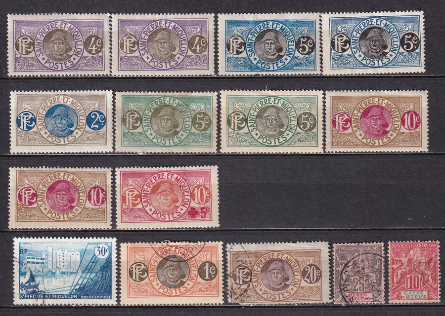 France colonies part sets, M/H & used           (9 X SCANS, note stamp adherence to pages)