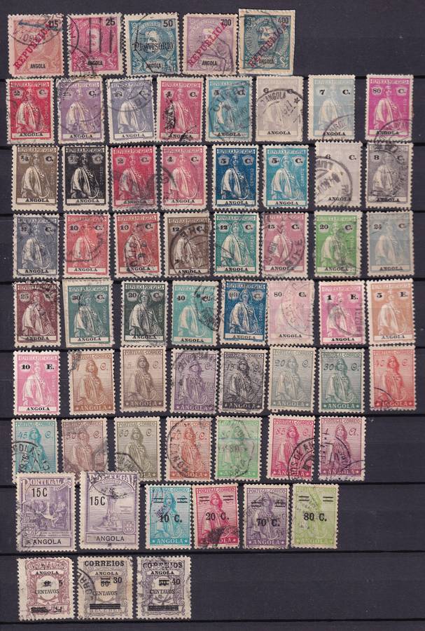 Angola part sets, M/H & used        ( 4 x SCANS)