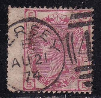 GB 1873-80 3d pale rose Plate 14 (W33), used                 (tear at top,SG 144, CV £100)