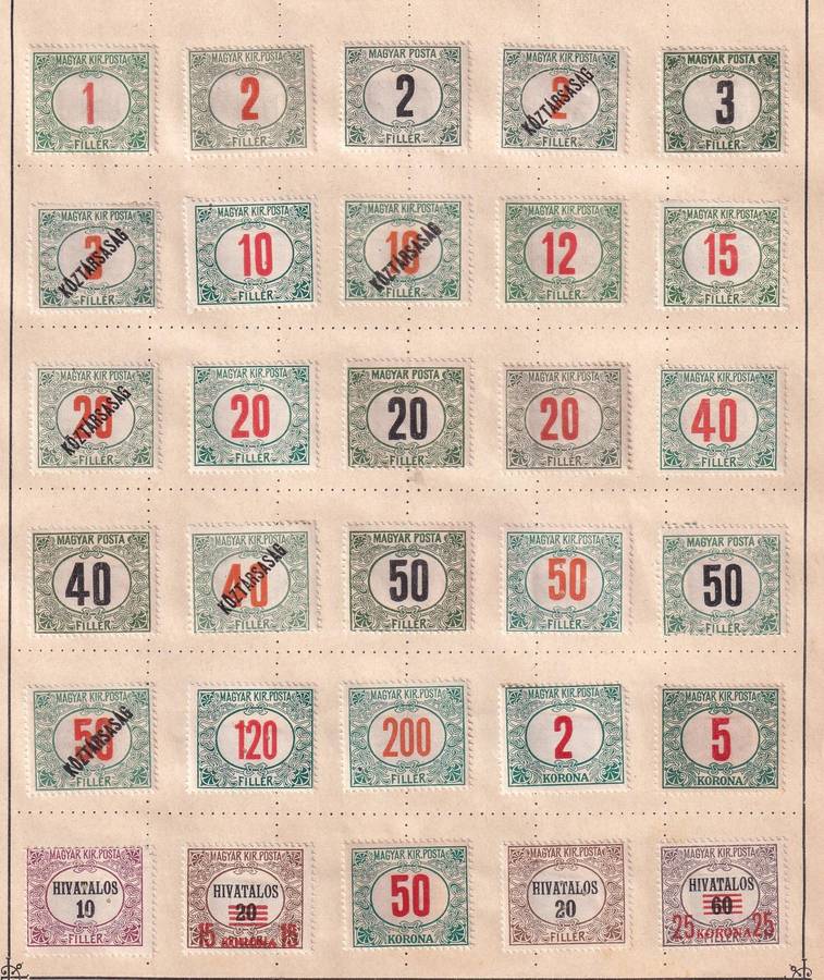 Hungary part sets on pages , M/H & used                      (11 SCANS)