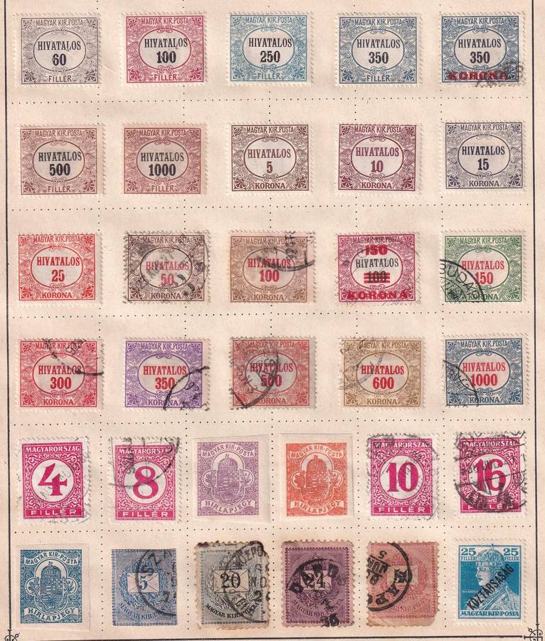 Hungary part sets on pages , M/H & used                      (11 SCANS)