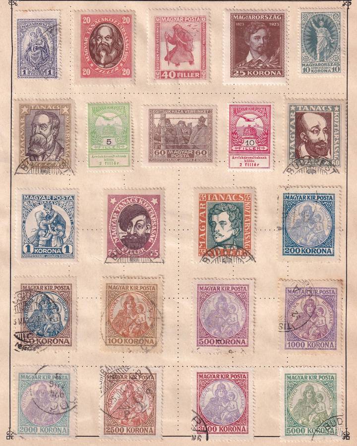 Hungary part sets on pages , M/H & used                      (11 SCANS)