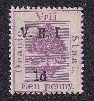 Orange Free State 1900 V.R.I. 1d with variety NO STOP AFTER I, M/H        (SACC 60e, CV R 350)