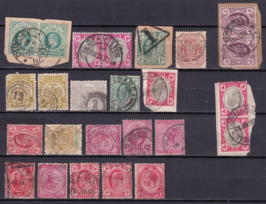 South Africa postmark lot, used (see scan for details)