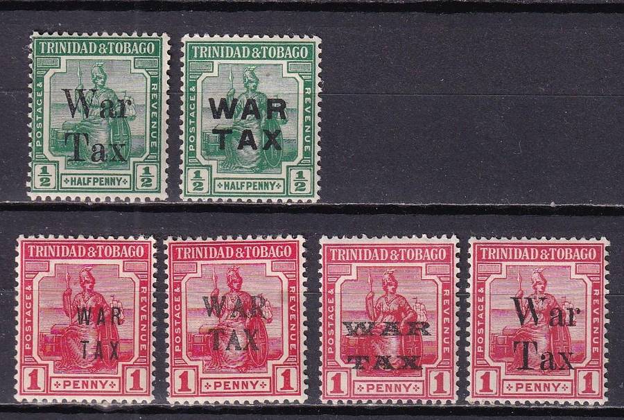 Trinidad & Tobago 7> WAR TAX lot, M/H                 (SG 177>)