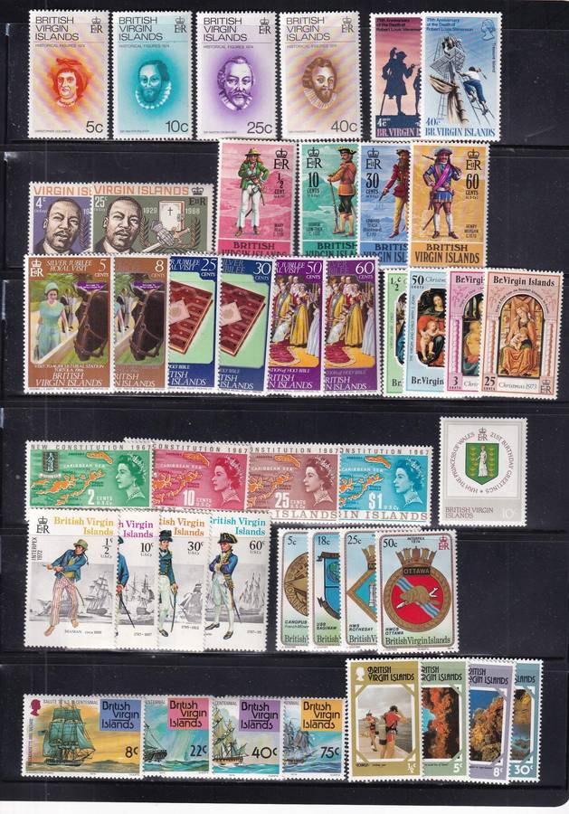 Virgin Islands sets, MNH & MLH                (3 X SCANS)