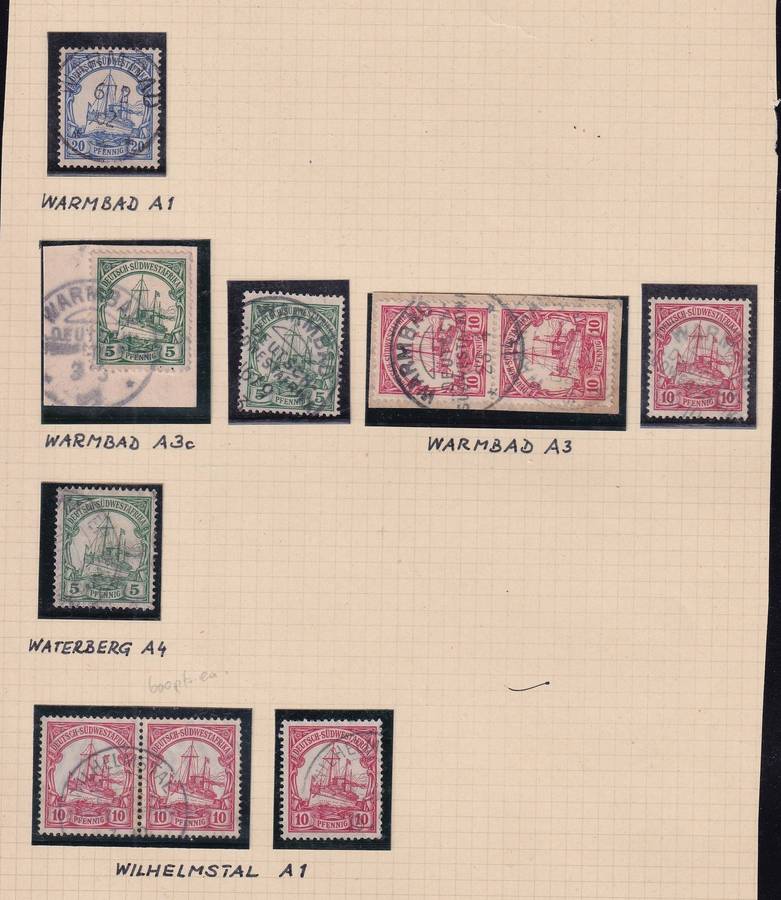 German SWA Postmark lot for the specialist, used                    (6 x SCANS )