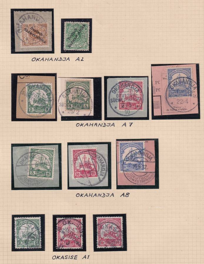 German SWA Postmark lot for the specialist, used                    (6 x SCANS )