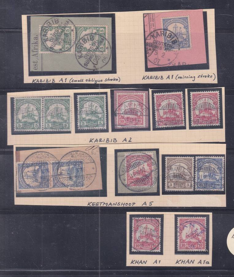 German SWA Postmark lot for the specialist, used                    (6 x SCANS )