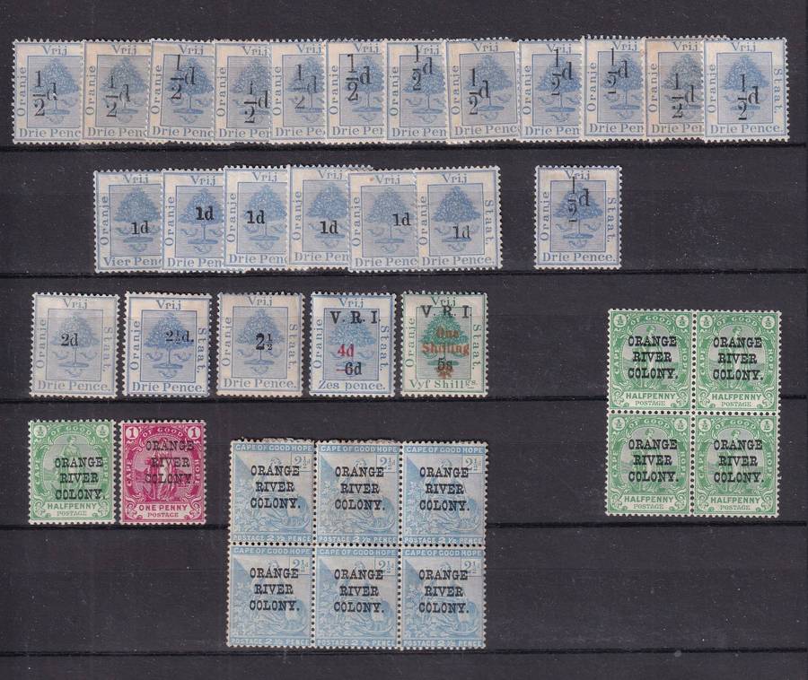 Orange Free State overprinted lot , M/H