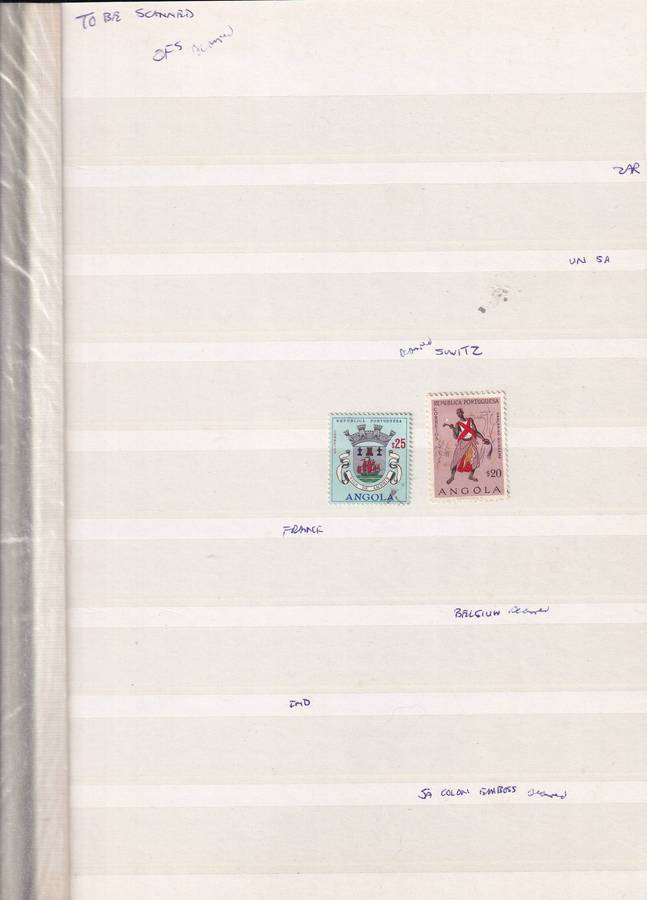 Green 15 page stamp album with some stamps, good used condition