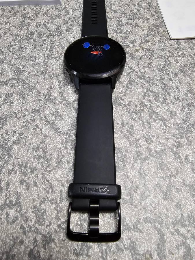 Garmin Venu 3 GPS Smart Watch 45mm Slate Stainless Steel Bezel with Black Case and Silicone Band