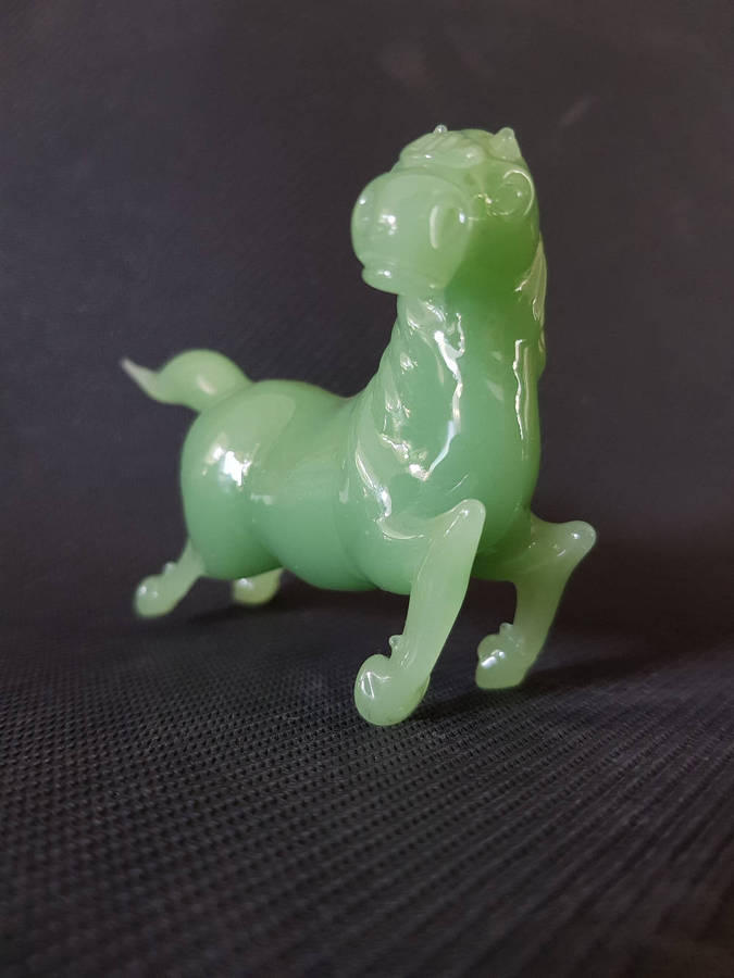 Green Jade Horse Figurine.