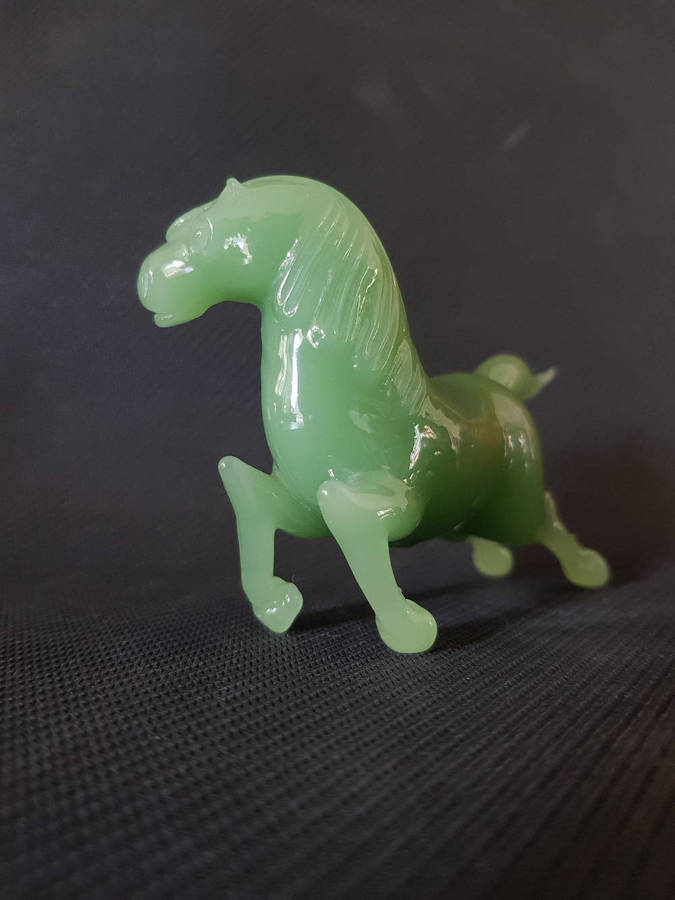Green Jade Horse Figurine.