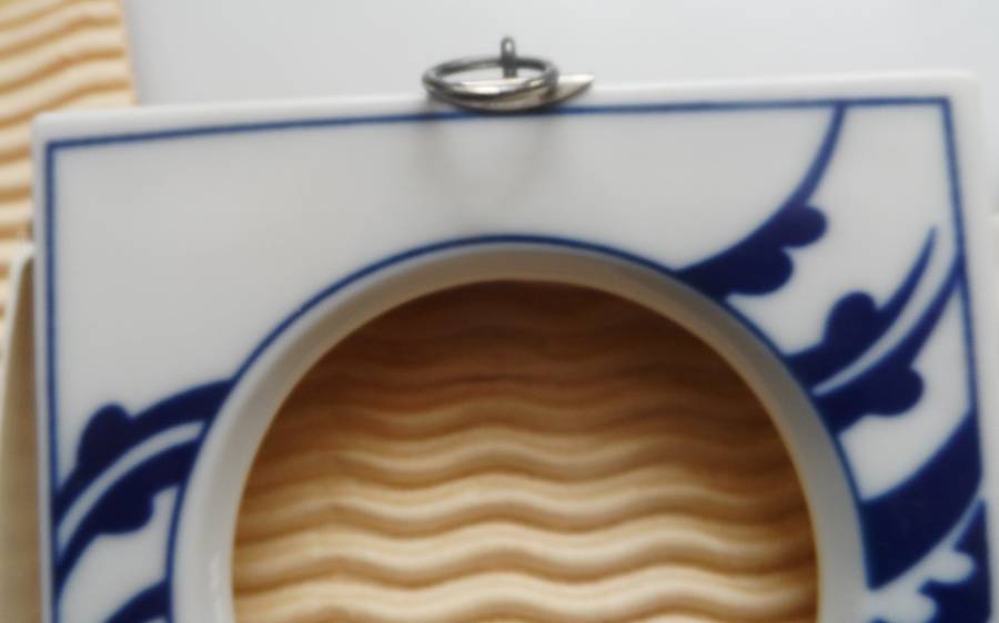 DANISH PORCELAIN PICTURE FRAMES  with backing mounts and glass  , set of 2