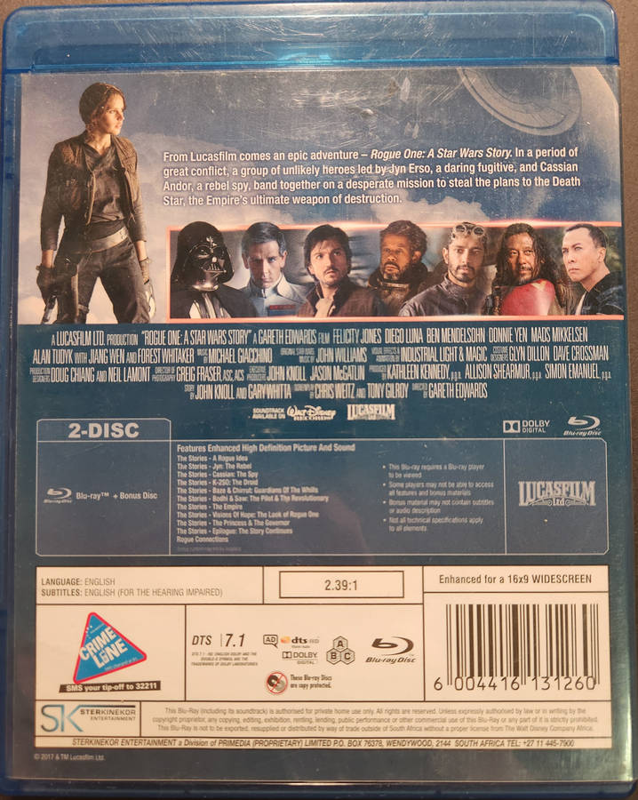 Rogue One - A Star Wars Story (2 Discs) (Blu Ray)