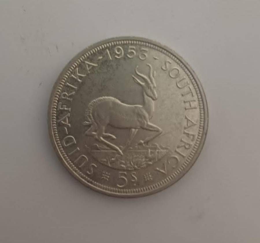 1953 South Africa 5 shillings