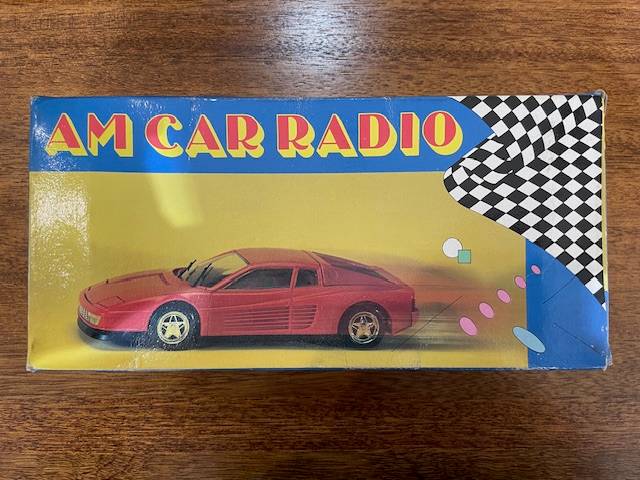 1980'S Ferrari shaped AM battery operated radio model car