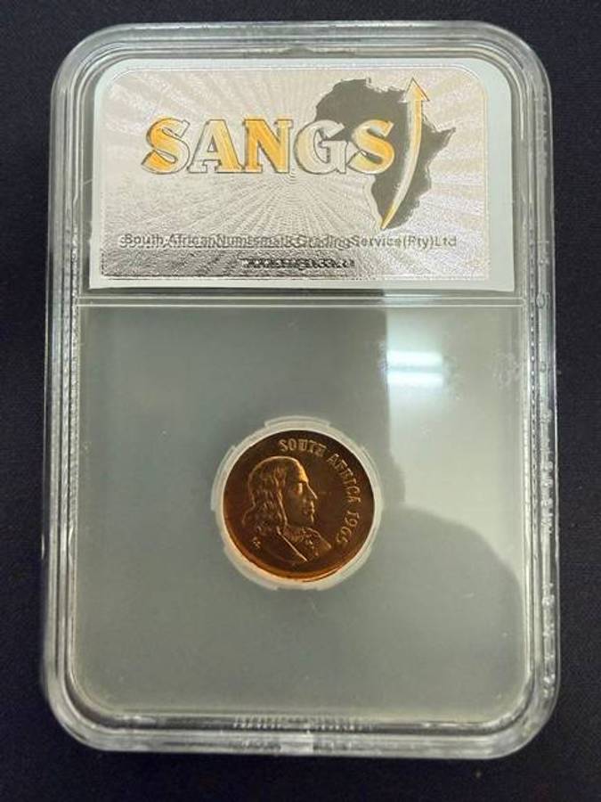 1965 South African 1 cent - Graded PF65 - Superb Specimen