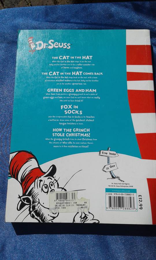 "Dr. Seuss.  A Classic Treasury"  5 tales in one book.  Soft cover.