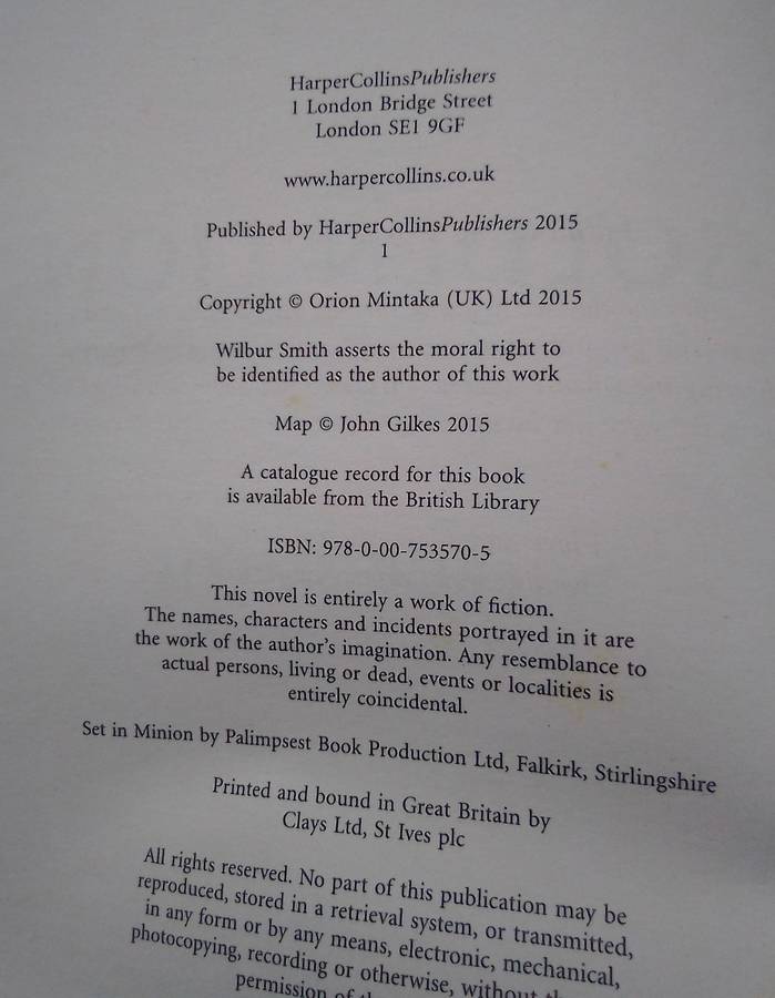 "Golden Lion"  Wilbur Smith.  Hard cover .