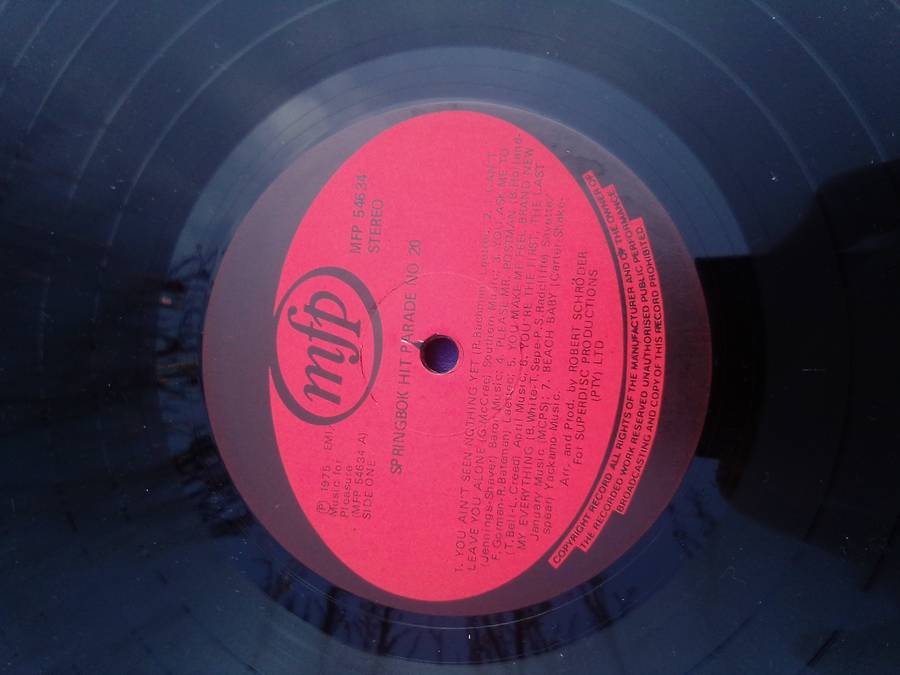 L.P. Springbok Hit Parade 20.  Cover: Very good.  L.P. Very good.