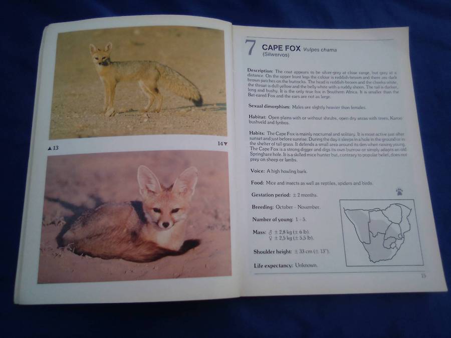 "Mammals of Southern Africa". Burger Cillie.  Soft cover.