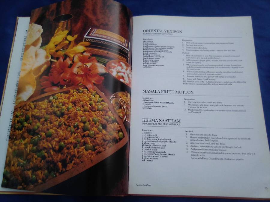 "Pakco Imdian Cookbook"  Hard cover.