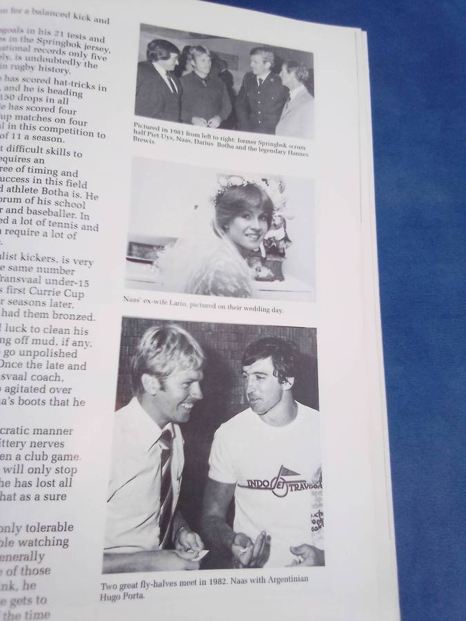 "Naas Botha.  Rugby's Golden Boy". Soft cover.