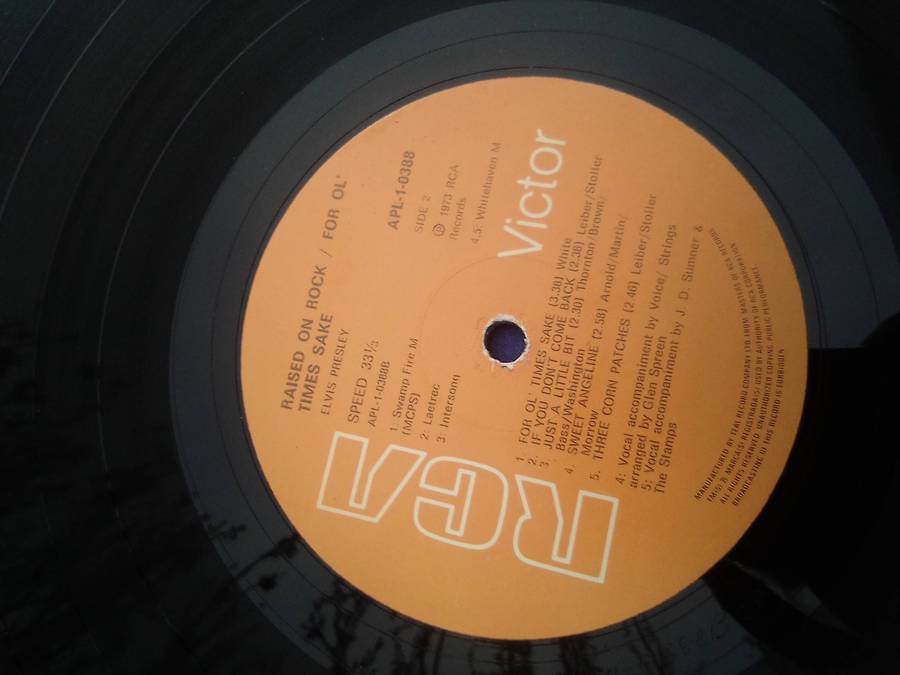 L.P.  "Elvis Presley".  Raised on Rock.  For Ol' Times Sake.  Cover:  Very good. L.P.: Very good.