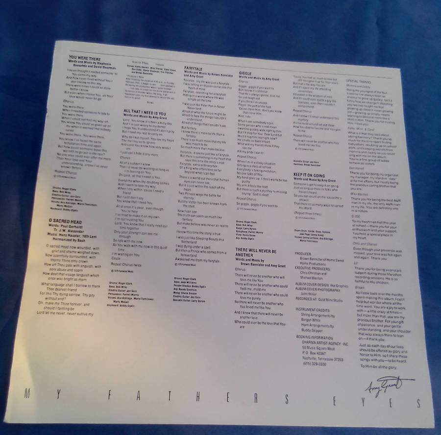 L.P. Vinyl Record. Amy Grant.  VG  VG