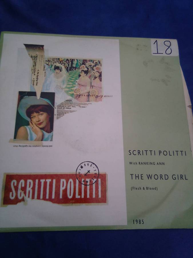 L.P. Scritti Politti.  The Word Girl.  1985..  Cover: Very good.  L.P. Very good.