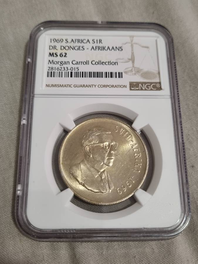 South Africa: 1969 Silver R1 NGC MS62