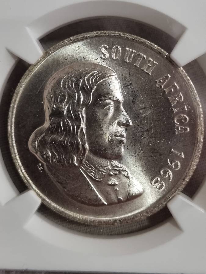 South Africa: 1968 Silver R1 English NGC MS63